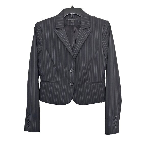 Express Design Studio Womens Sz 6 Blazer Suit Jacket Dark Grey Classic Career - Picture 1 of 4